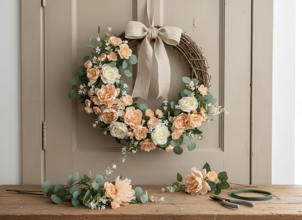 How to Make a Floral Wreath — Beginner DIY Home Decor&nbsp;Tutorial