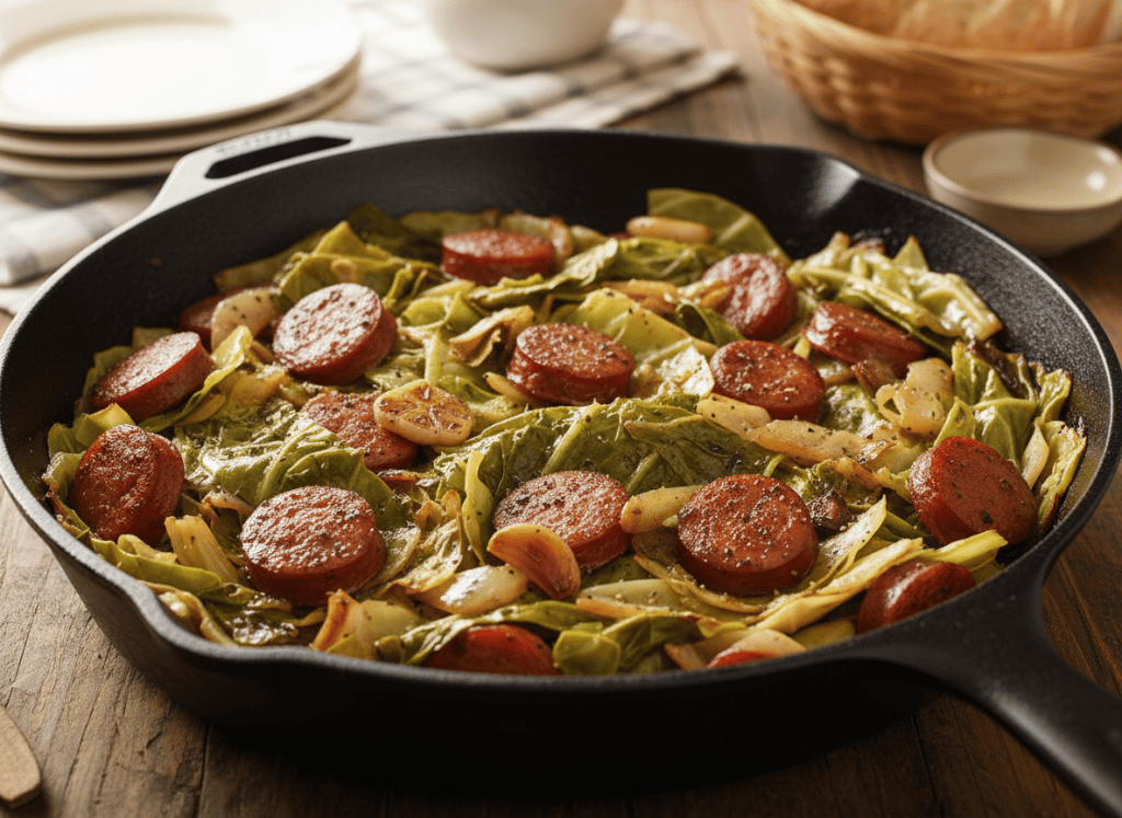 How to Make Smothered Cabbage with Sausage — A One-Pan Southern&nbsp;Dinner