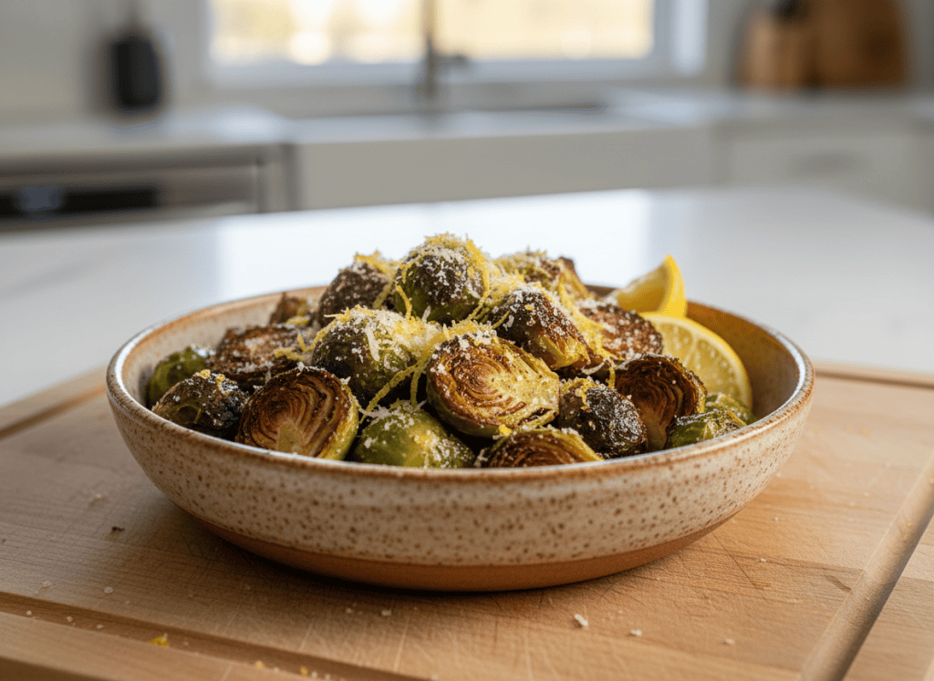 How to Make Air Fryer Brussels Sprouts — Crispy Parmesan Edges